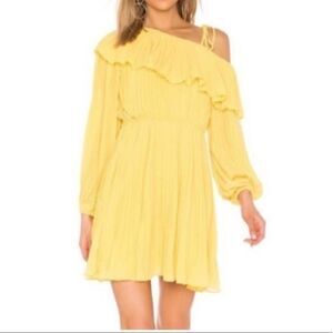 ENDLESS ROSE One Shoulder Yellow Mini Dress.Size S